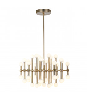 Suspension moderne Giovanna Bronze, abat jour en verre