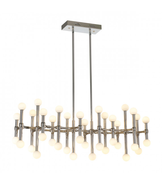 Suspension moderne Giovanna Nickel satiné, acier et aluminium