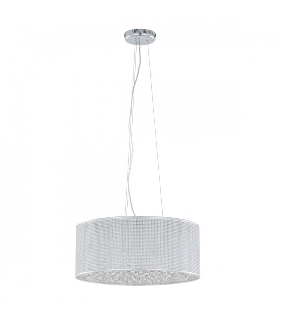 Suspension en cristal Quartz II Chrome et métal