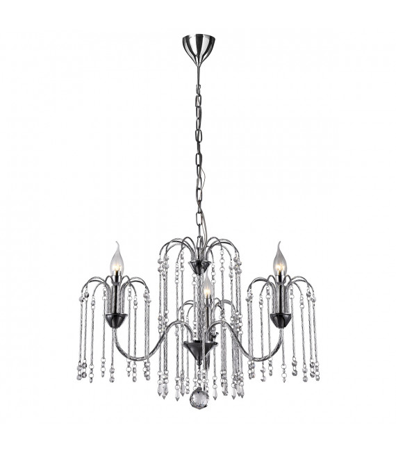 Quin Chrome crystal pendant lamp