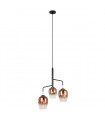 Modern hanging lamp Lesla Chrome, black