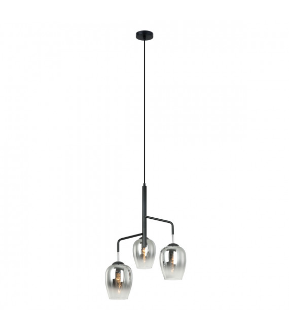 Lampada a sospensione moderna Lesla Chrome, nera