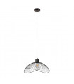 Suspension moderne Nunez Noir mat, abat jour noir