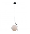 Suspension moderne Carimi noir satiné en verre