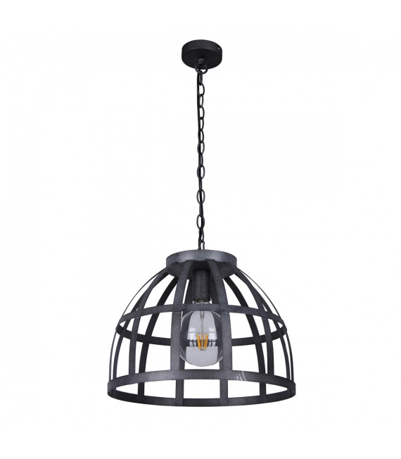 Lampada a sospensione industriale e retrò Calera Argento antico