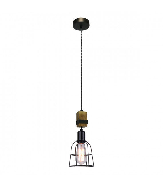 Lampada a sospensione industriale e retrò Ponte Black