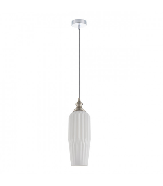 Lampada a sospensione moderna Rodez Nickel satinato