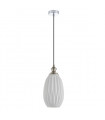 Suspension design Rodez Nickel satiné et transparent