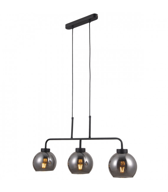 Suspension scandinave Poggi Noir mat hauteur 33 Cm