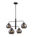Suspension scandinave Poggi Noir mat et verre fumé