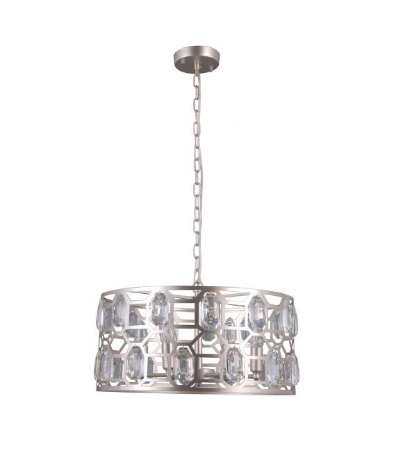 Suspension design en cristal Momento Champagne argent
