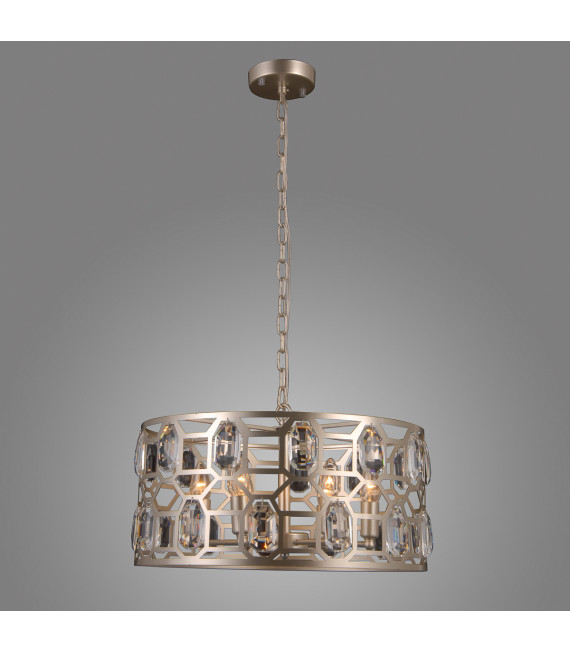 Design suspension in crystal Momento Champagne silver