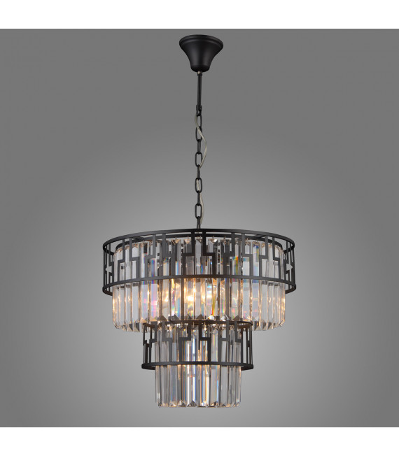 Suspension en cristal Filip Noir mat