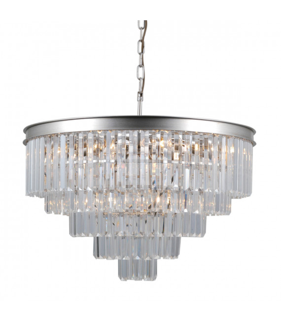 Verdes crystal pendant light silver