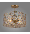 Nardo Champagne crystal pendant lamp gold crystal and steel