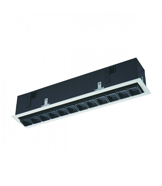 Technical and modern recessed ceiling light Harper White black