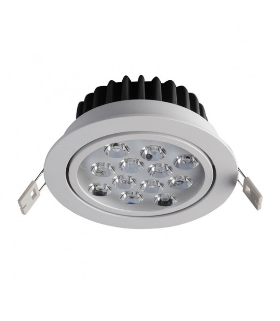 Technical and modern recessed ceiling light Pitch sanded white