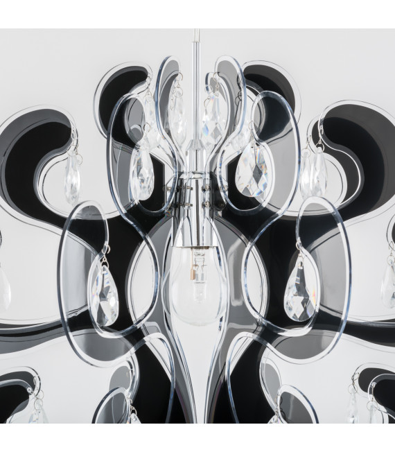 Lampadario Emporio Crystal Nero