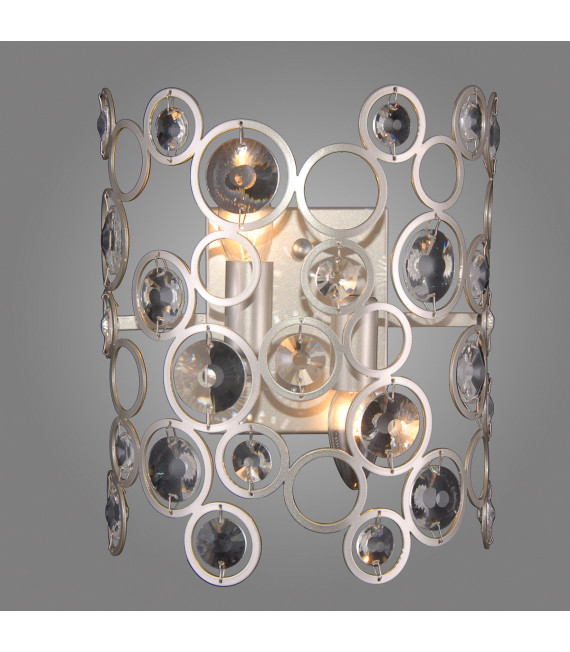 Nardo Champagner Kristall Wandleuchte Silber