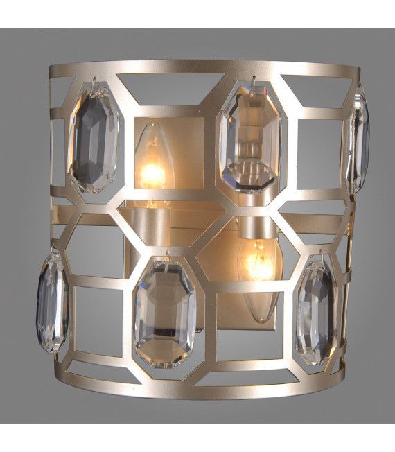 Momento Champagne crystal wall light silver