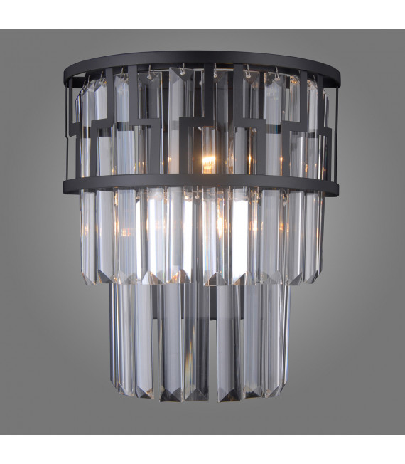 Filip Crystal Wandleuchte Mattschwarz