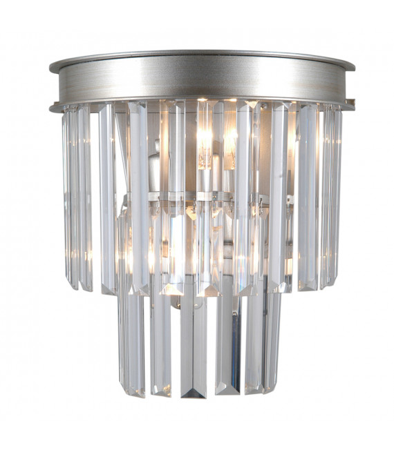 Verdes crystal wall light silver