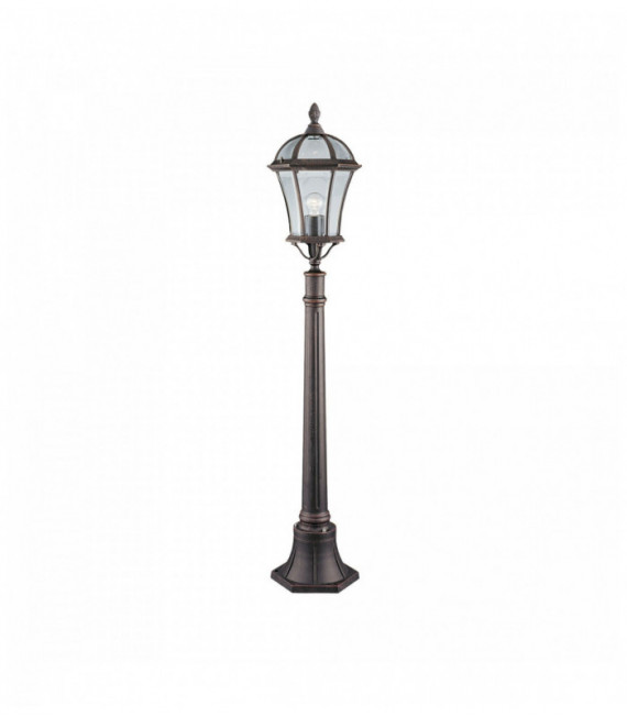 Pole fuera capri 1 ampolla altura 95cm transparente rústico de cristal marrón
