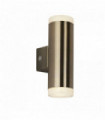 Applique murale exterieure 2 ampoules et porche led laiton antique