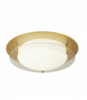 LED-Decken Bad 30cm Goldring mit Halo Glas - ip44