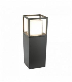 LED de poste externo ohio altura 45cm gris oscuro blanco opal difusor / transparente