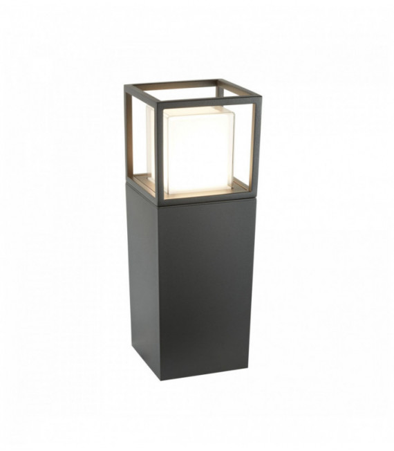 LED de poste externo ohio altura 45cm gris oscuro blanco opal difusor / transparente