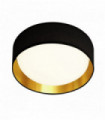 Plafonnier gianna 1 ampoule led acrylique abat-jour noir / or