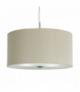 Suspension Faltjalousie Diffusor mit 3 Lampen Creme mattiert 60cm dia