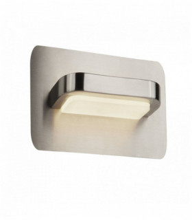 Parete argento satinato LED luce / vetro smerigliato