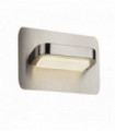Led wall light satin silver / frosted glass