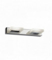 Applique murale led 2 ampoules chrome / verre dépoli