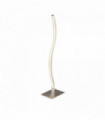 Lampe de table wave à del argent satiné wave-base carrée