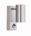 Applique led extérieur et porche gu10 led - tube en acier inoxydable 1 ampoule + capteur