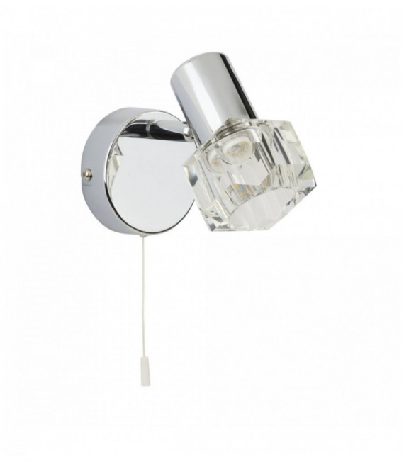 Spot LED TRITON 1 fiala con vetro trasparente substrato cromo