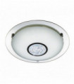 Bathroom ceiling light ip44 led 42cm chrome mirror halo