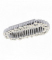 Plafonnier en cristal darcy tubular led ovale chrome