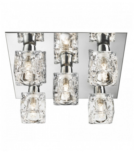 Soffitto cubo di ghiaccio trasparente cromo 5 fiale