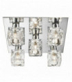 Plafonnier ice cube  transparent chromé 5 ampoules