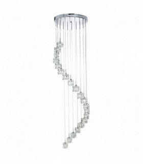 cubo de hielo llevado suspensión - 20ampoules transparente cristal cromo