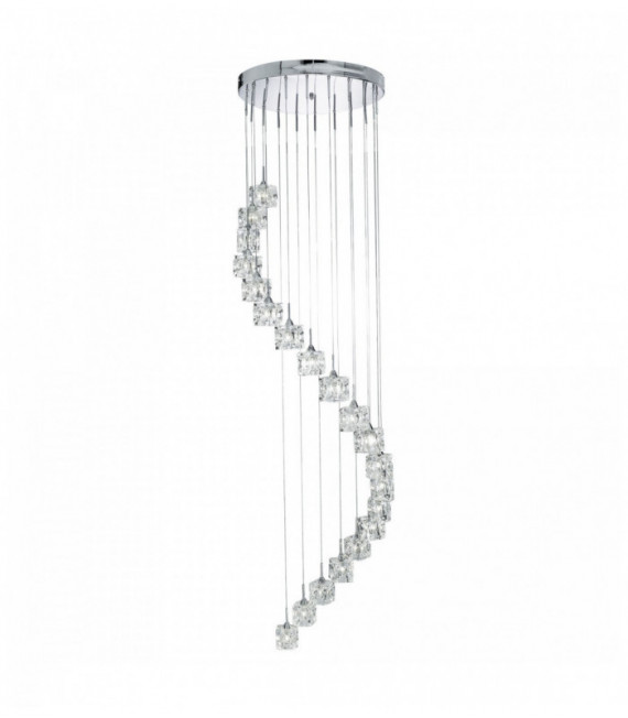 cubo de hielo llevado suspensión - 20ampoules transparente cristal cromo