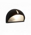 Applique Led outdoor & porch demi-lune verre dépoli noir