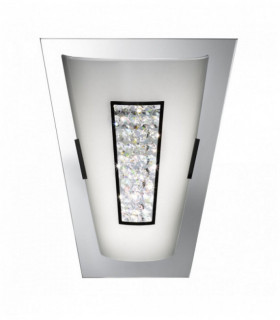 Led wall light with mirror edge ip44
