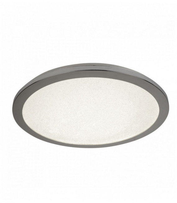 Soffitto 30 centimetri diametro LED cromo e sabbia di cristallo IP44