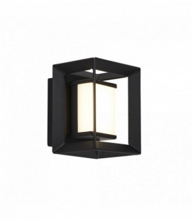Chaplin rectangular de luz de la pared LED, negro mate - 100mm