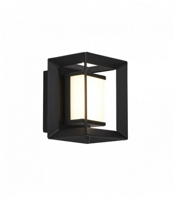 LED Wandleuchte rechteckig chaplin, matt schwarz - 100mm